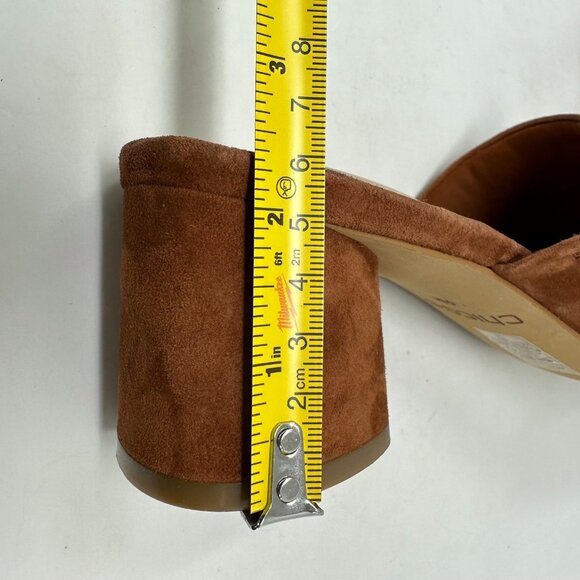 Chicos Slide Sandals Size 9 Brown Suede Floral Embroidered Wanda Heels - Picture 12 of 12